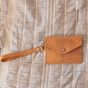 Portland Leather Passport Wristlet - Sunset